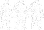  5_fingers 5_toes absurd_res alpha_channel anthro butt fingers hi_res humanoid male monochrome muscular ninja nude reptile scalie solo sparksstars teenage_mutant_ninja_turtles tmnt_2003 toes turtle warrior white_body 
