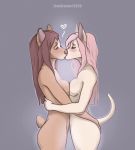 &lt;3 anthro big_breasts breasts canid canine canis couple_(disambiguation) domestic_dog duo female female/female hi_res huge_breasts joon kisses kissing lesbian_lovers lesbian_pride_colors lgbt_pride love mammal pride_(disambiguation) pride_colors 