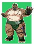  2020 anthro belly canid canine canis domestic_dog hi_res kemono male mammal moobs nipples overweight overweight_anthro overweight_male scar solo sumo tdph2dubnoxxthu tokyo_afterschool_summoners video_games yasuyori 