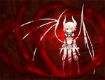  armor ganesagi horns original red_eyes shirogane_usagi shiroganeusagi short_hair sword weapon white_hair wings 
