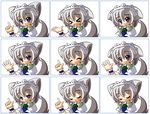  animal_ears bad_id bad_pixiv_id blue_eyes braid dog_ears dog_tail highres izayoi_sakuya kemonomimi_mode maid maid_headdress shinjitsu short_hair silver_hair tail touhou twin_braids 