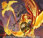  bird dragon duel_masters fire flying goggles monster no_humans takayama_toshiaki 