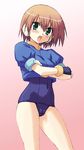  aile artist_request gloves no_pants one-piece_swimsuit rockman rockman_zx school_swimsuit solo swimsuit swimsuit_under_clothes 