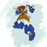  absurdres full_body g_gundam gundam highres looking_at_viewer mecha mecha_focus mobile_suit nether_gundam no_humans non-web_source robot sketch v-fin windmill 