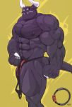  abs anthro biceps black_body claws clothed clothing dragaux dragon hi_res horn male muscular muscular_anthro muscular_male nintendo nipples partially_clothed pecs ring_fit_adventure sharp_teeth solo teeth thymilph vein video_games white_claws wrestling_singlet 