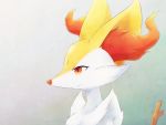  2020 4:3 ambiguous_gender anthro braixen canid canine cheek_tuft facial_tuft fur inner_ear_fluff kemonobito lying mammal nintendo on_side orange_body orange_eyes orange_fur orange_nose pok&eacute;mon pok&eacute;mon_(species) shoulder_tuft smile solo tuft video_games white_body white_fur yellow_body yellow_fur 