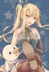  1girl arm_support bare_shoulders blonde_hair boots breasts commentary_request earrings elbow_gloves fairy_tail gloves jewelry kaerurokuroku24 large_breasts long_hair lucy_heartfilia open_mouth plue side_ponytail sitting solo thigh_boots thighhighs tongue 