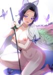  breasts kimetsu_no_yaiba kochou_shinobu nipples onigiri-kun pubic_hair sword 