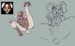  anthro breasts eyelashes female five_nights_at_freddy&#039;s genitals hi_res lagomorph leporid mammal presenting presenting_pussy pussy rabbit sketch sketch_page solo synfull vanny_(fnaf) video_games 