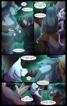  anthro breasts canid canine canis cleavage clothed clothing comic dialogue english_text female fur grey_body grey_fur grey_hair hair handcuffed handcuffs hi_res human lady_azure_(wolfpack67) lady_red_(wolfpack67) male mammal rabbit_(wolfpack67) shackles text white_body white_fur white_hair wolf wolfpack67 ziggie13 