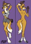  animatedmau anthro anus breasts butt canid canine canis dakimakura_design digital_media_(artwork) ear_piercing ear_ring eyewear feet female fennec fox fur genitals glasses julianelchofy looking_at_viewer mammal multicolored_body multicolored_fur nipples nude other_side pawpads piercing pinup pose presenting raised_tail rey_(animatedmau) seductive simple_background smile solo white_body wolf yellow_body yellow_fur 