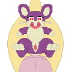  1:1 absurd_res alpha_channel ambiguous_gender duo eyelashes female female/ambiguous feral genitals hi_res legs_up lickitung nintendo open_mouth pok&eacute;mon pok&eacute;mon_(species) pussy rattata red_eyes spread_legs spreading tongue tongue_out unknown_artist video_games 