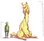  annabelle_(madmax) anon anthro bodily_fluids duo eyes_closed female feral giraffe giraffid happy hi_res human larger_feral long_tongue male mammal navel nervous nobby_(artist) size_chart size_difference slightly_chubby smaller_human sweat tail_tuft tongue tuft wide_hips 
