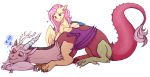  2018 antlers brown_body brown_fur chimera discord_(mlp) draconequus duo equid equine eyes_closed feathered_wings feathers female feral fluttershy_(mlp) friendship_is_magic fur grey_body grey_fur hasbro hi_res horn lying male mammal mane membrane_(anatomy) membranous_wings my_little_pony on_front on_ground pegasus pink_mane pink_tail ponsex simple_background sleeping smile thick_tail white_background wings yellow_body yellow_feathers yellow_fur yellow_wings 