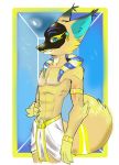 abs anthro clothed clothing egyptian egyptian_clothing hi_res male muscular muscular_anthro muscular_male niqfox paladins pecs pip_(paladins) solo topless 