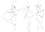  belly belly_dancer belly_dancing big_belly big_breasts body_outline breast_expansion breasts buckteeth digestion female female_pred hi_res just-another-vore-artist lagomorph leporid licking licking_lips mammal midriff monochrome navel open_mouth oral_vore potbelly rabbit slightly_chubby teeth tongue tongue_out vore weight_gain 