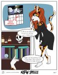  anthro book calico_cat comic demon domestic_cat english_text eon felid feline felis female hazel hi_res magic_user mammal mottled piebald text toriel undertale url video_games witch witchcraft zombikiss 