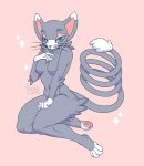  anthro basilllisk blue_eyes breasts butt curled_tail featureless_breasts felid feline female glameow hi_res looking_at_viewer mammal navel neck_tuft nintendo pok&eacute;mon pok&eacute;mon_(species) seductive seductive_eyes seductive_gaze solo tail_tuft tuft video_games 