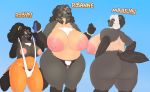  age_difference anthro areola big_areola big_breasts big_butt bikini black_body black_fur black_hair bracelet breasts butt chest_tuft clothed clothing curvy_figure daughter digital_media_(artwork) ear_piercing english_text eyewear female female/female fur genitals glasses grandchild granddaughter grandmother grandmother_and_grandchild grandmother_and_granddaughter grandparent grandparent_and_grandchild group hair huge_areola huge_breasts huge_butt jewelry looking_at_viewer makeup mammal marilyn_hayes mature_female mostly_nude mother mother_and_child mother_and_daughter mustelid musteline necklace nipple_outline nipples nude older_female overweight overweight_female parent parent_and_child piercing pubes pussy robyn_hayes rosanne_(artist) rosanne_hayes size_difference sling_bikini smile swimwear teenager text thick_thighs tuft undressing voluptuous wardrobe_malfunction white_body white_fur wide_hips wolverine young 