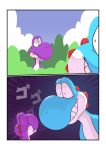  absurd_res anthro blue_yoshi digital_media_(artwork) dinosaur duo hi_res komdog male male/male mario_bros nintendo purple_yoshi reptile scalie video_games yoshi 