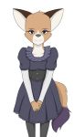  anthro black_eyes boots canid canine clothed clothing corset dress eyelashes footwear fox fur hand_holding hi_res lingerie looking_at_viewer male mammal multicolored_body multicolored_fur parsnip_(game) simple_background smile standing tabithia_knight the_testimony_of_trixie_glimmer_smith thin_eyebrows three_lesbians_in_a_barrow topwear white_background 