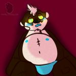  1:1 andromorph animate_inanimate anthro badger black_body black_fur blue_nipples bulge clothing daddy_chunky_cat fur hypnosis intersex jack_(daddy_chunky_cat) male mammal mind_control mustelid musteline mustleid mustline nipples open_mouth smeams solo stiches tan_body tan_fur underwear wide_eyed 