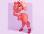  activision anormaluser anthro blonde_hair bottomless clothed clothing coco_bandicoot crash_bandicoot_(series) female hair nipples solo video_games 