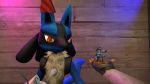  16:9 3d_(artwork) anthro award birthday cake canid canine canis clothing digital_media_(artwork) food fur hat headgear headwear hi_res jackal lucario male mammal nintendo offscreen_character party_hat peter_man_fox pok&eacute;mon pok&eacute;mon_(species) source_filmmaker super_smash_bros. team_fortress_2 trophy valve video_games widescreen 