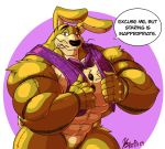  animatronic anthro biceps body_hair bow_tie chest_hair ears_down five_nights_at_freddy&#039;s five_nights_at_freddy&#039;s_vr:help_wanted flammars glitchtrap hi_res lagomorph leporid machine male mammal muscular muscular_anthro muscular_male pecs pivoted_ears rabbit robot solo video_games yongdasom 