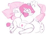  andromorph anthro beauty_mark blush cartoon_network crown felid intersex king_snugglemagne_xxv lion mammal mane mao_mao:_heroes_of_pure_heart mmao69 muscular muscular_andromorph muscular_anthro muscular_intersex nude pantherine pecs pillow pubes royalty solo 