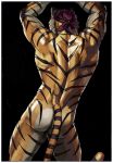  anthro bandanna bandanna_only beastars bengal_tiger bikoinu2 bill_(beastars) border butt butt_shot clothing durag felid fur jewelry kerchief kerchief_only male mammal mostly_nude muscular muscular_anthro muscular_male necklace pantherine solo striped_body striped_fur stripes tiger white_border 