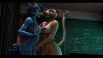  16:9 anthro breasts canid canine city cityscape disney duo embrace eye_contact felid feline female female/female fingering fox hand_on_back hand_on_pussy krystal lion looking_at_another mammal nala nintendo nude pantherine silvarion star_fox the_lion_king video_games widescreen 