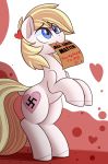  &lt;3 2020 anonymous_artist aryanne_(character) blonde_hair blue_eyes equid equine fan_character female hair hasbro horse mammal my_little_pony pony solo swastika 