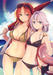  bikini hong_meiling izayoi_sakuya risui_(suzu_rks) swimsuits touhou 