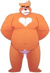  anthro belly black_nose blush canid canine canis clothing domestic_dog fur hi_res leonthelionel male mammal nipples orange_body orange_fur overweight overweight_anthro overweight_male rorik_(the_human_heart) simple_background solo the_human_heart_(game) underwear video_games visual_novel white_background 
