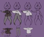  ambiguous_gender anthro biped bottomwear bulge chiropteran clothed clothing curvy_figure digital_media_(artwork) fingers footwear girly historical legwear male mammal medieval microchiropteran model_sheet phyllostomid short_stack small_feet small_waist solo standing text thick_thighs tights topwear triplecancer vampire vampire_bat wide_hips yangochiropteran 