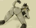  anthro bent_over butt camel camelid domestic_cat felid feline felis female genitals mammal pussy smellysmellysoles solo toes 