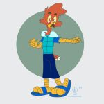 accipitrid accipitriform alternate_costume anthro ash_aquilla_(sunnystoonhouse) avian bird bottomwear clothing clothing_swap eagle footwear glistening glistening_eyes hi_res male sandals shoes shorts solo sunnystoonhouse toony topwear vest