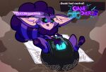 2025 3_toes 4_fingers absurd_res ambiguous_gender anthro big_tail black_diaper black_eyes blue_pupils blush blush_lines canid canine cave chain character_name claws clothed clothing cute_fangs detailed_background dialogue diaper diaper_only diaper_puff english_text fangs feces feet fingers fur game_over gameplay_mechanics gloves_(marking) hand_on_diaper hi_res inner_ear_fluff lock_symbol looking_pleasured lying mammal markings on_back open_mouth pawpads pooping pupils purple_body purple_fur purple_pawpads rapoof soiled_diaper soiling soiling_diaper solo sound_effects striped_markings striped_tail stripes tail tail_markings teeth text text_box toes topless touching_diaper trap_(contrivance) tuft twitter_handle unclean_diaper used_diaper vowelless vowelless_sound_effect vowelless_vocalization wearing_diaper