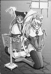  alternate_legwear animal_ears artist_request blush book boots breath_of_fire breath_of_fire_iii breath_of_fire_iv bunny_ears crossover doujinshi glasses greyscale hat long_hair momo_(breath_of_fire) monochrome multiple_girls nina_(breath_of_fire_iv) panties robe rope scan short_hair skirt skirt_lift source_request surprised thighhighs translated underwear very_short_hair wings 