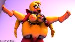  16:9 3d_(artwork) 4k absurd_res balls butt digital_media_(artwork) duo female five_nights_at_freddy&#039;s five_nights_at_freddy&#039;s_2 foxy_(fnaf) full_nelson genitals geometryboymejia hi_res nipples nude open_mouth penetration penis pussy sex toy_chica_(fnaf) vaginal vaginal_penetration video_games widescreen 