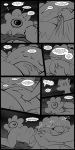  ... 1:2 absurd_res ambiguous_gender anthro big_butt butt butt_grab butt_squish cheese_(lagotrope) clothing comic confusion dialogue duo embarrassed english_text fen_(lagotrope) forced greyscale hand_on_butt hi_res horn kobold lagotrope lying male monochrome mud on_front open_mouth outside questionable_consent speech_bubble squish teeth text thought_bubble torn_clothing undressing undressing_another wet 