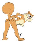  anthro anus bent_over breasts buckteeth butt butt_grab clothed clothed/nude clothing female genitals hand_on_butt hi_res looking_at_viewer looking_back mammal multicolored_body nickelodeon nude pose presenting presenting_hindquarters pussy rear_view rodent sandy_cheeks sciurid simple_background smile solo spongebob_squarepants spread_legs spreading squirrel_tail teeth theglitch two_tone_body white_background 
