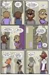  2:3 anthro beaver crowd dialogue duo english_text eyewear female glasses group hi_res lisa_(study_partners) lutrine male mammal mustelid rodent sarah_(study_partners) school study_partners text thunderouserections walking young 