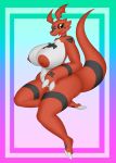  absurd_res anthro areola astom bds_charmeleon big_breasts breasts digimon digimon_(species) female hi_res looking_at_viewer nipples nude red_areola solo tagme tongue tongue_out video_games 