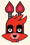  2020 animatronic anthro canid canine darehappy digital_drawing_(artwork) digital_media_(artwork) five_nights_at_freddy&#039;s fox foxy_(fnaf) fur grey_eyes hair looking_at_viewer machine male mammal metal red_body red_fur red_hair robot simple_background smile solo tongue tongue_out traditional_media_(artwork) video_games 