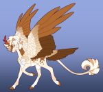  2020 ambiguous_gender digital_media_(artwork) equid feral hi_res hooves horn mammal red_eyes solo turnipberry winged_unicorn wings 