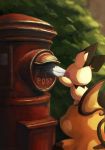  commentary_request gen_1_pokemon gen_2_pokemon hands_up highres holding holding_letter letter misonikomiii no_humans on_head outdoors pichu pokemon pokemon_(creature) pokemon_on_head postbox_(outgoing_mail) raichu 