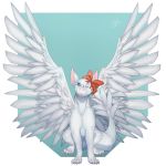  1:1 2020 absurd_res blue_eyes comm digital_media_(artwork) dragon feathers female feral furry_fandom galo hi_res mythical ribbons sketch solo tongue wings 