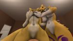  16:9 anthro anthro_on_top breast_grab breasts cowgirl_position digimon digimon_(species) female female_on_top ffm_threesome first_person_view group group_sex hand_on_breast hi_res human human_on_anthro interspecies looking_at_viewer low-angle_view male male/female male_pov mammal on_bottom on_top penetrating_pov penetration renamon sex taomon threesome vaginal vaginal_penetration widescreen 